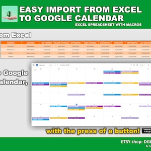From Excel to Google Calendar, with the press of a button | Import events & tasks to Google Calendar