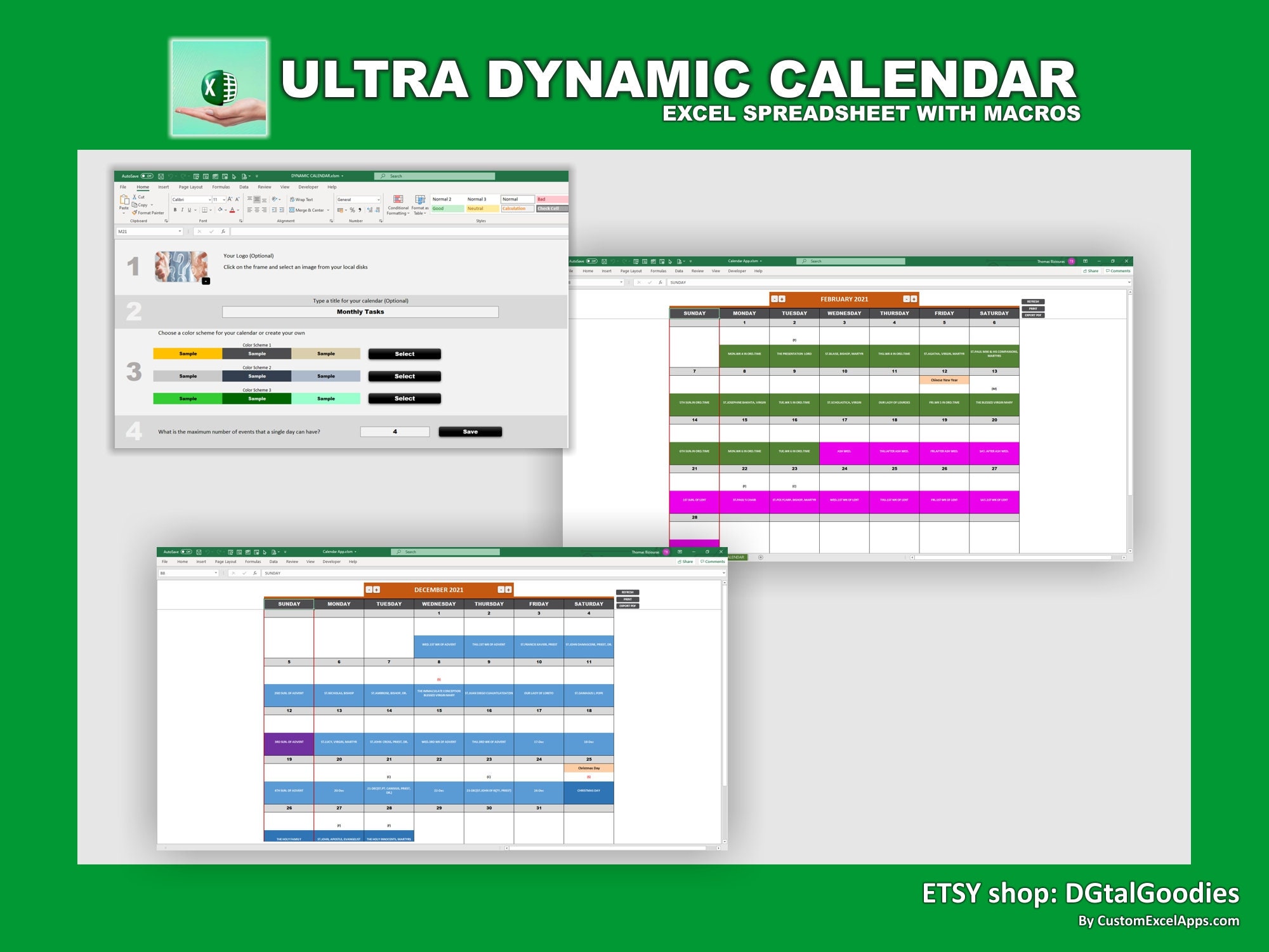 Dynamischer Kalender in Excel | Leistungsstark & benutzerfreundlich