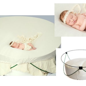 baby photography round backdrop stand + 1 single-sided slipcover background