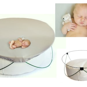 baby photography round backdrop stand + 2 double-sided slipcover backgrounds