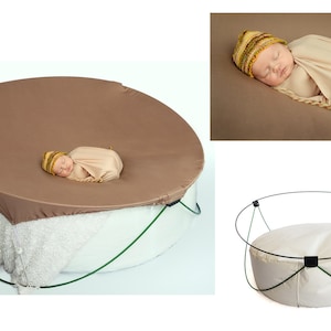 baby photography round backdrop stand + 2 single-sided slipcover backgrounds