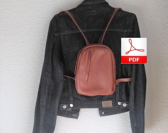 Leather Pattern for Backpack, Backpack Leather Pattern, Backpack Pdf Pattern, Backpack Pdf Sewing, Backpack Pdf, Leather Bag Pattern