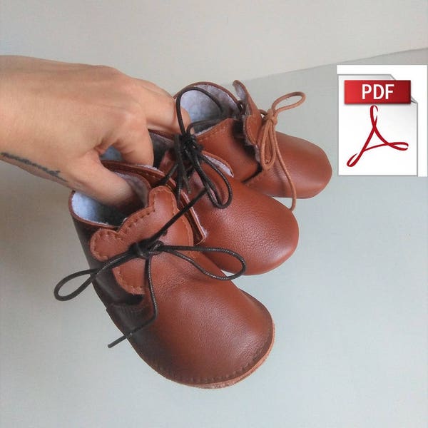 Leather Shoes Pattern, Baby Shoes Pattern, Leather Shoes Pdf Pattern, Booties Pattern, Pdf Leather Pattern, Baby Shoes Pdf Sewing Leather