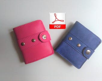 Tutoriel petit portefeuille en cuir - Patron pour réaliser un portefeuille en cuir avec des clous