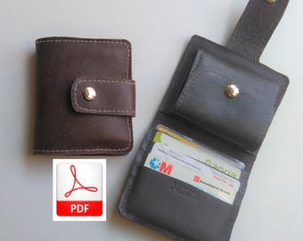 Modèle de portefeuille en cuir, modèle de portefeuille en cuir, portefeuille en cuir bricolage, modèle de portefeuille PDF, modèle d'accessoires en cuir, portefeuille PDF