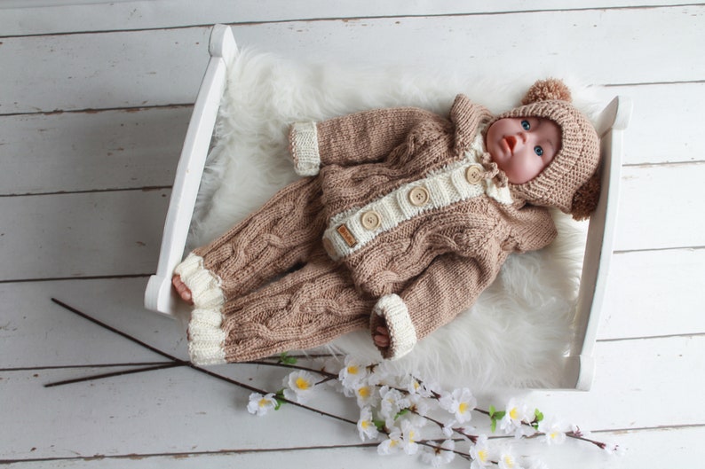 Baby-Overall Mit Bärenohren - Dicker Winterstrampler Aus Flanell Für Neugeborene