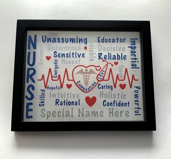 Personalized Nurse Plaque With Customizable Words of Etsy