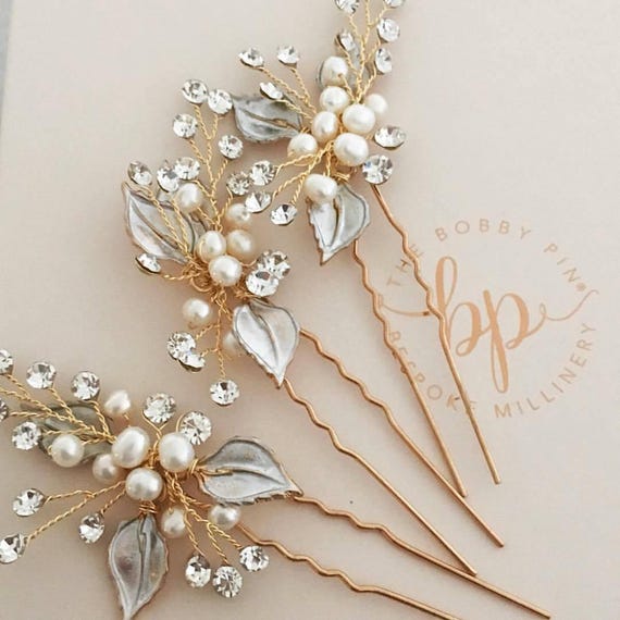 Gold Hair Pins Bridesmaid Accessories Bride Accessories Etsy