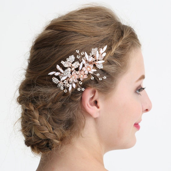 flower girl hair comb