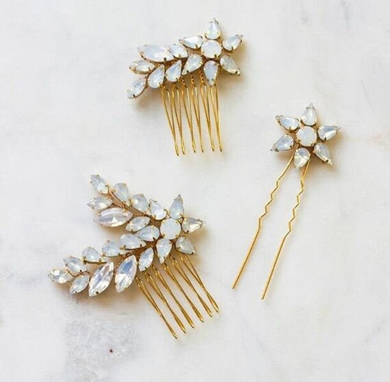 Gold Bridal CombGold Hair CombGold Bridal hair CombGold Wedding AccessoriesCrystal /& Gold AccessoriesBride CombBride Tiara