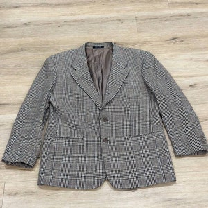 Vintage Emporio Armani jacket mens blazer made in Italy houndstooth wool suit size 54