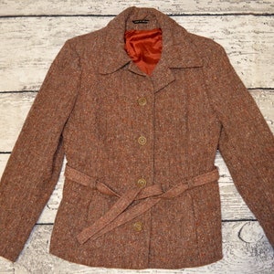 Vintage Jacket Jimmy Hourihan of Dublin Tweed Ladies Coat Women Fashion Clothes Wool Made in Ireland