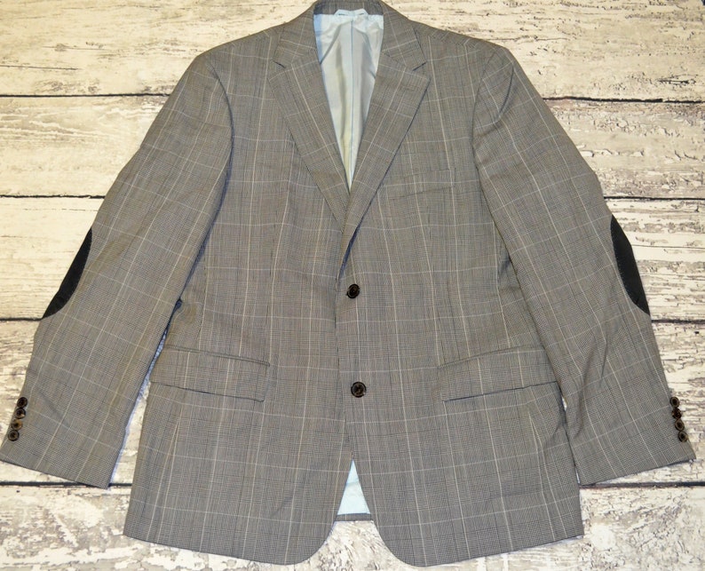 Vintage Hugo Boss Mens Blazer Plaid Suit Jacket Virgin Wool Size L - Etsy