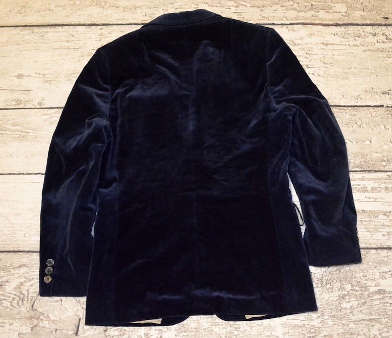 Vintage Schild Velours Blazer Mens Velour Blue Suit Designers Mens Jacket Coat Size M