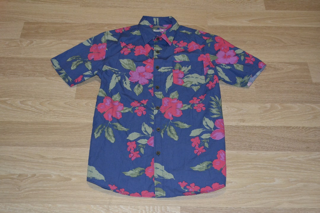 SALE Vintage Hawaiian Shirt Men's Size M Hot Rod Tiki - Etsy