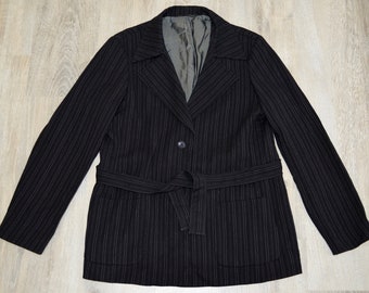 Vintage Laura Ashley Ladies Blazer Lana Chaqueta Mujer Chaqueta Talla 12 (US)