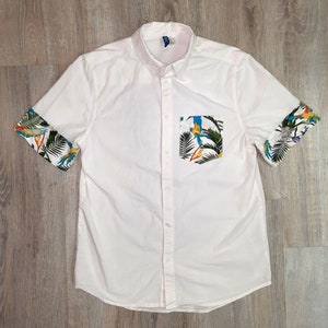 Vintage Hawaiian Shirt Waikiki Holiday | Men&#39;s S | Hot Rod Tiki Shirt | Aloha Party Shirt | Luau | Tropical Travel Tourist tiki | BBQ