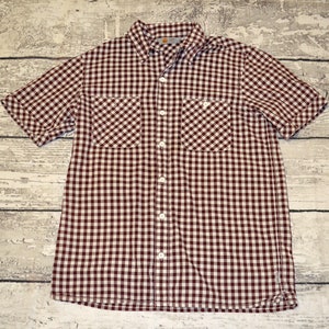 Carhartt Mens Short Sleeve Casual Oxford Dress Shirt Size L