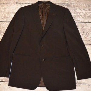 Carl Gross Mens Blazer Vintage Coat Black Jacket Wool Suit Size 42L