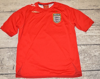 Vintage Umbro T-shirt England Football National Team Jersey Template Short Sleeve Tshirt Size L
