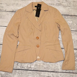 Vero Moda Striped Blazer Women Classic Suit Ladies Jacket New With Tags Size 40