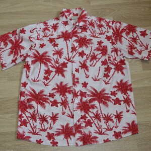 Vintage Hawaiian Shirt | Men&#39;s L | Hot Rod Tiki Shirt | Aloha Shirt | Party Shirt | Luau | Tropical Travel Vintage tiki | BBQ Dress shirt