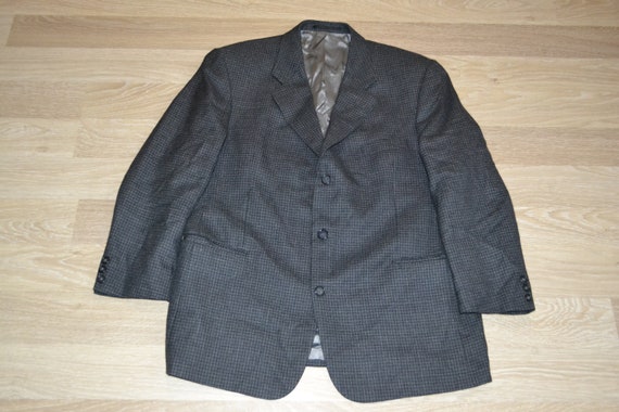 Vintage Bugatti Blazer Men's 3 Button Jacket 1980s Mod Sport Coat Rare Collectible Wedding Country Size M