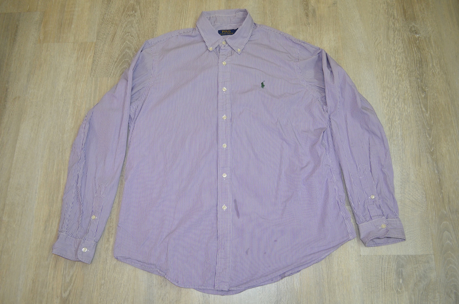 Vintage Polo Ralph Lauren Shirt Mens Striped Oxford Button Down Size XL ...
