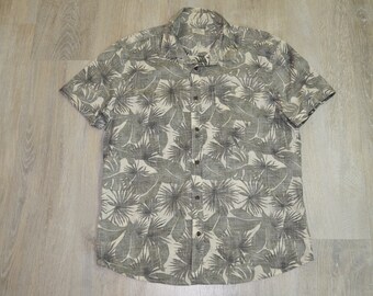 SALE! Vintage Hawaiian Shirt | Men's L Hot Rod Tiki Shirt Aloha Shirt | Party Shirt | Luau | Tropical Travel Tourist Vintage tiki | BBQ