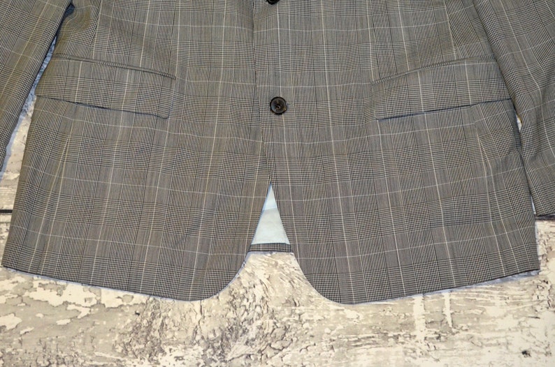 Vintage Hugo Boss Mens Blazer Plaid Suit Jacket Virgin Wool - Etsy