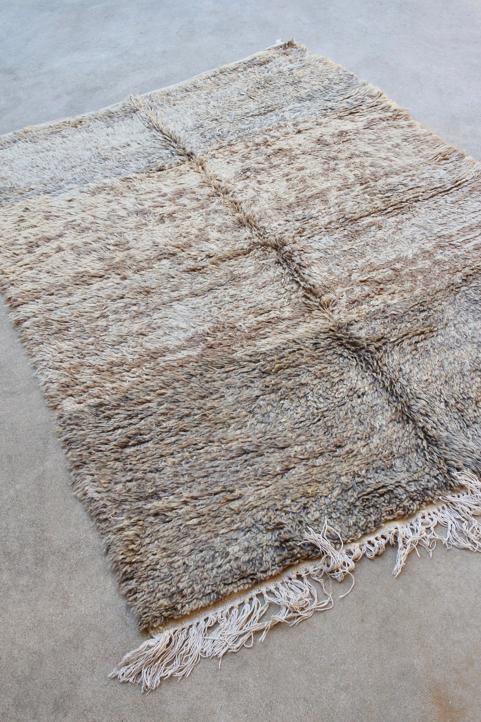 JAMAL Vintage Moroccan Beni Ourain Medium Rug neutral Brown Etsy