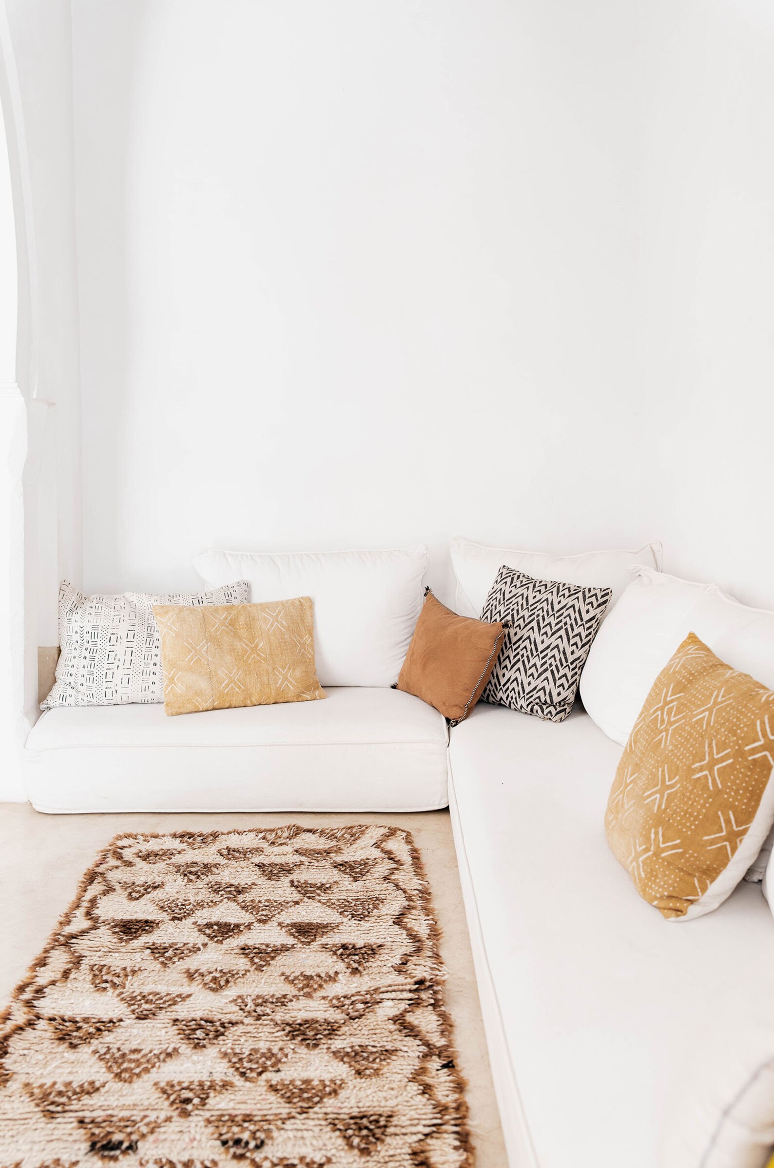 GIZA - Vintage Moroccan Talsint Rug (warm Light Brown, Cream - 2.5x5 ...