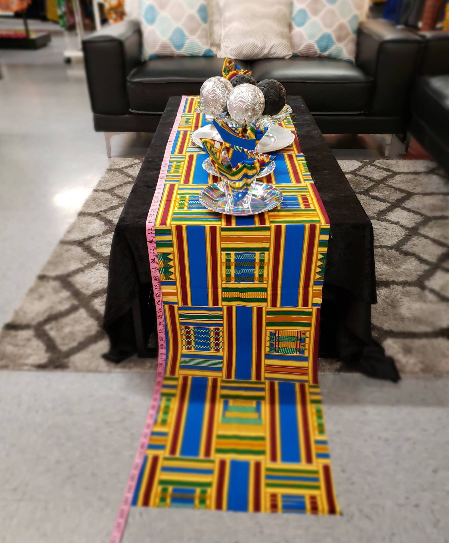 Handmade Kente Table Runner Cloth and 4napkins Etsy Singapore