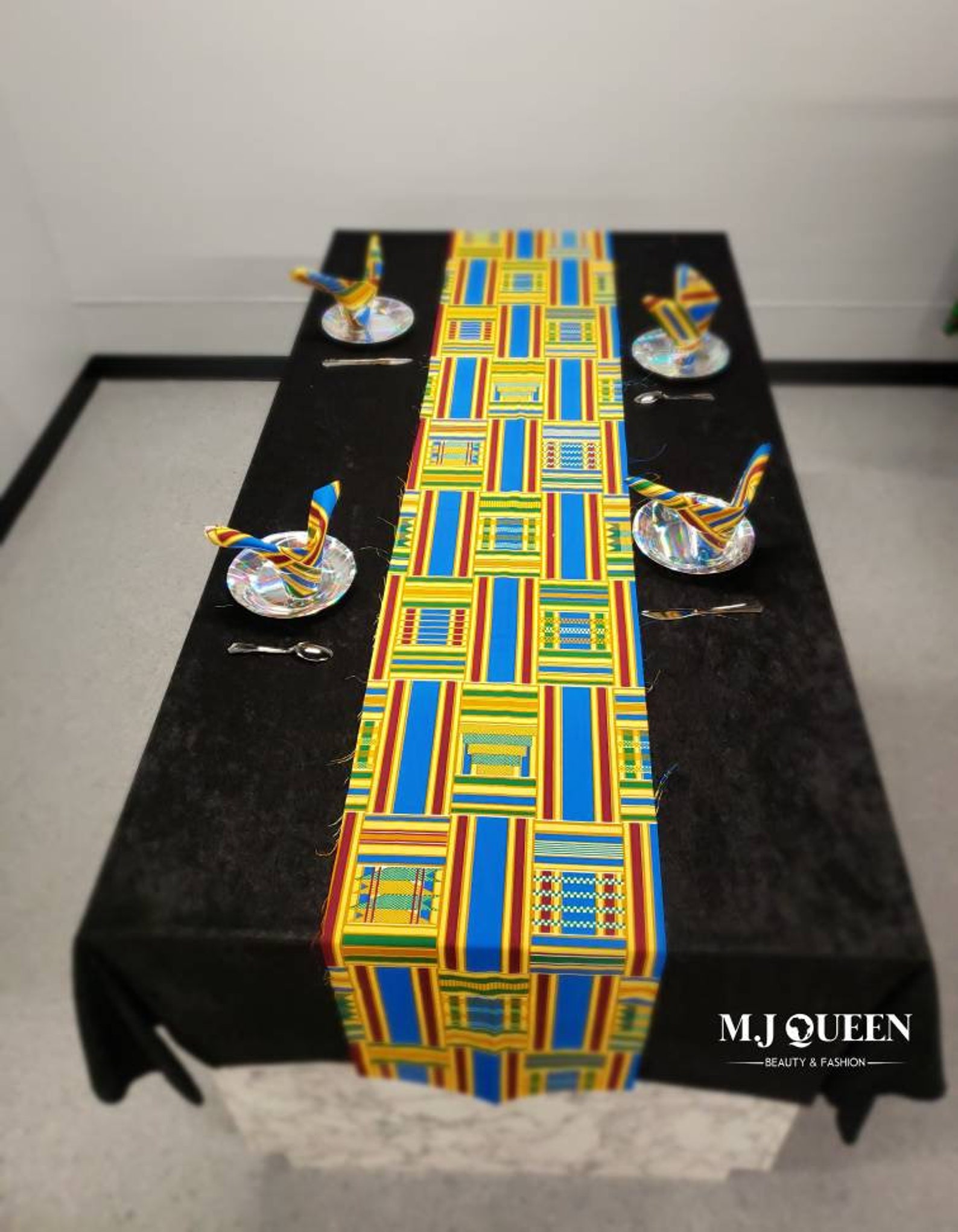 Handmade Kente Table Runner Cloth and 4napkins Etsy Singapore