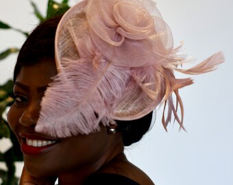 Fashion Fascinator light pink headdress