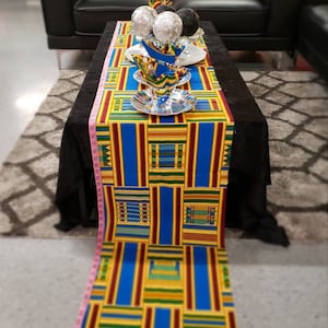 Handmade Kente Table Runner cloth and 4-napkins