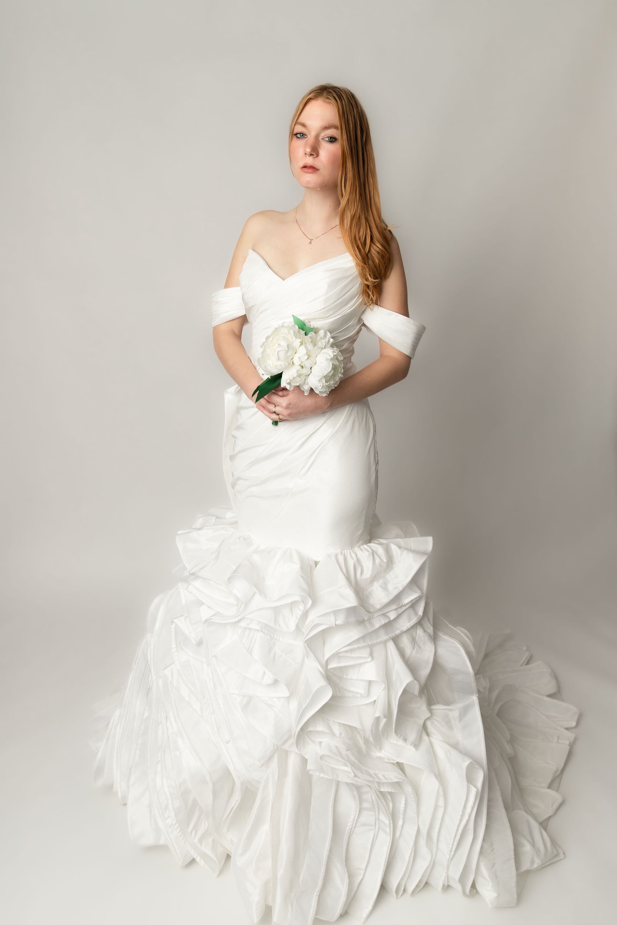 sweetheart neckline mermaid style wedding dress Andrea & Leo WL031 Dress Detachable Wings Mermaid Wedding Gown Off White / 8