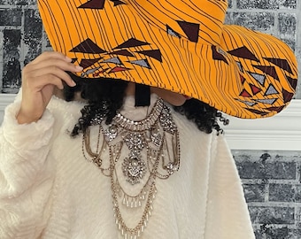 African Print Hats for Women, Summer women's beach hat, Ankara Hat