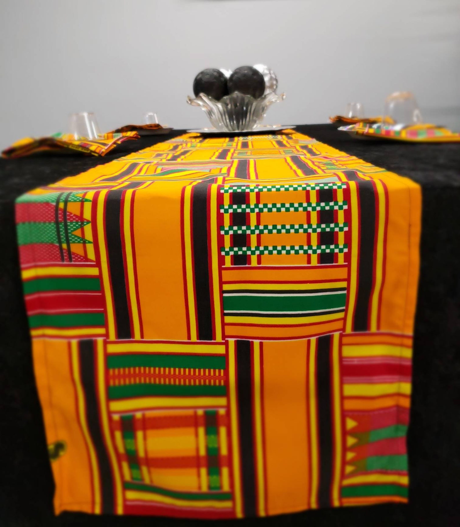 Handmade African Kente Printed Table Runners Cloth and 4 Etsy