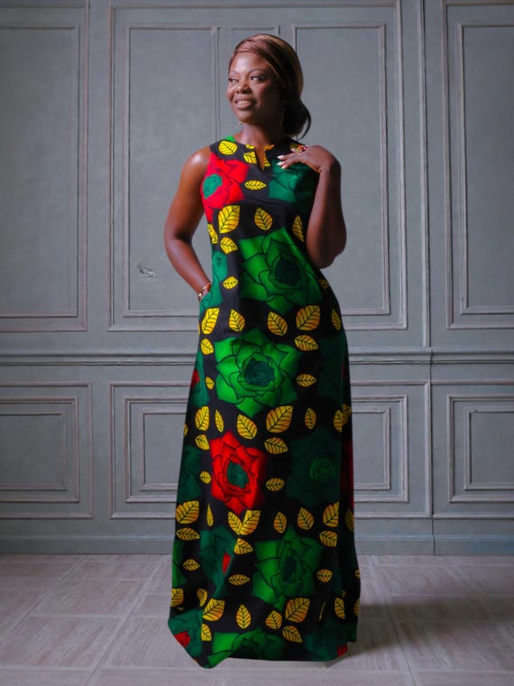 Royal Garden Harmony Maxi Dress - African Floral Couture Royal Garden Harmony Maxi Dress - African Floral Couture