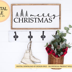 Merry Christmas | Christmas Design | SVG & JPEG Digital Files | DIY Home Decor