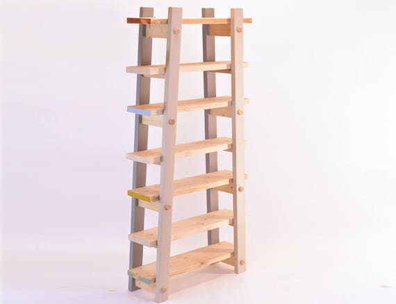 Adjustable Shelf Unit Bookcase Reclaimed Scaffold Board Solid Wood Furniture Recycled Pallet Alcove Handmade Uk Made To Measure Shelving