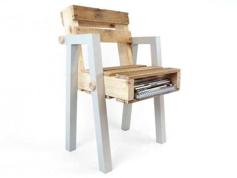 Rustic Reclaimed Pallet Wood Chair Dining Furniture Wooden Image 0