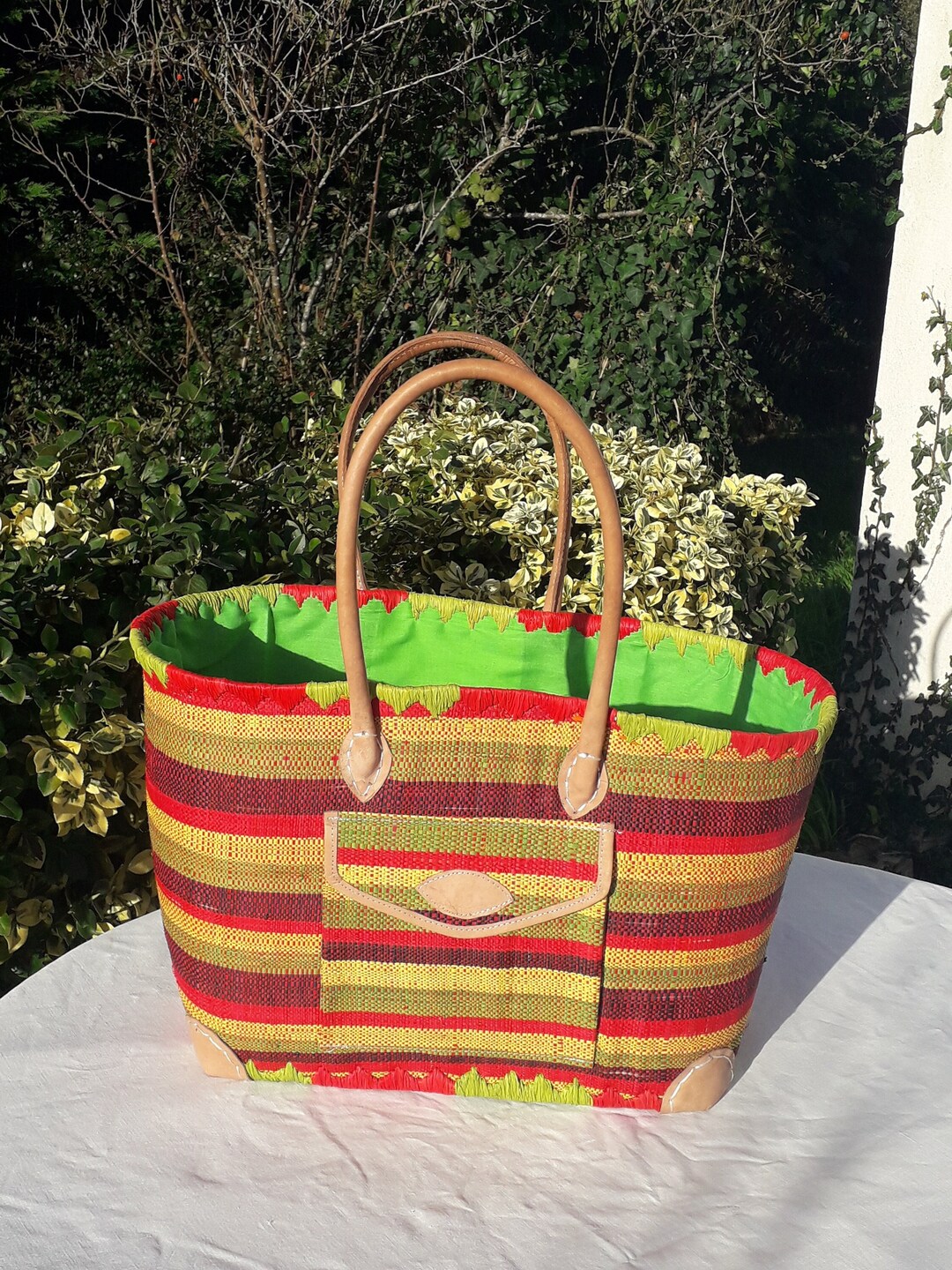 XL Large Size Handbags, Handmade Shopping Bags in Natural Raffia Fiber