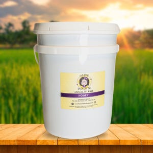 5 gallon - Local, Pure, and Raw Wildflower Honey [Bulk Honey | Bulk Raw Honey | 62lbs] | The Little BeeKeeper