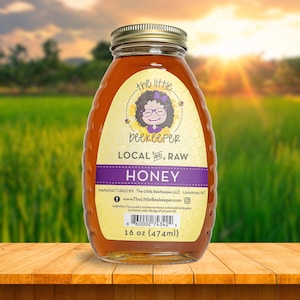 16oz Raw Wildflower Honey: Local North Carolina Unfiltered Honey