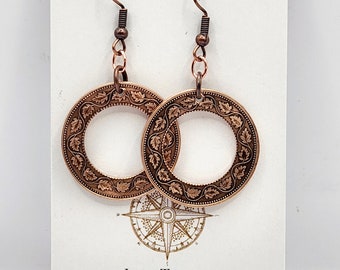 100 year old Canadian Penny Earrings