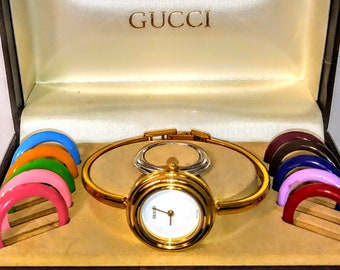 gucci watch with colored rings price