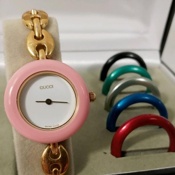 Vintage Gucci Multi Bezel Schweizer Uhr cert. der Authentizität