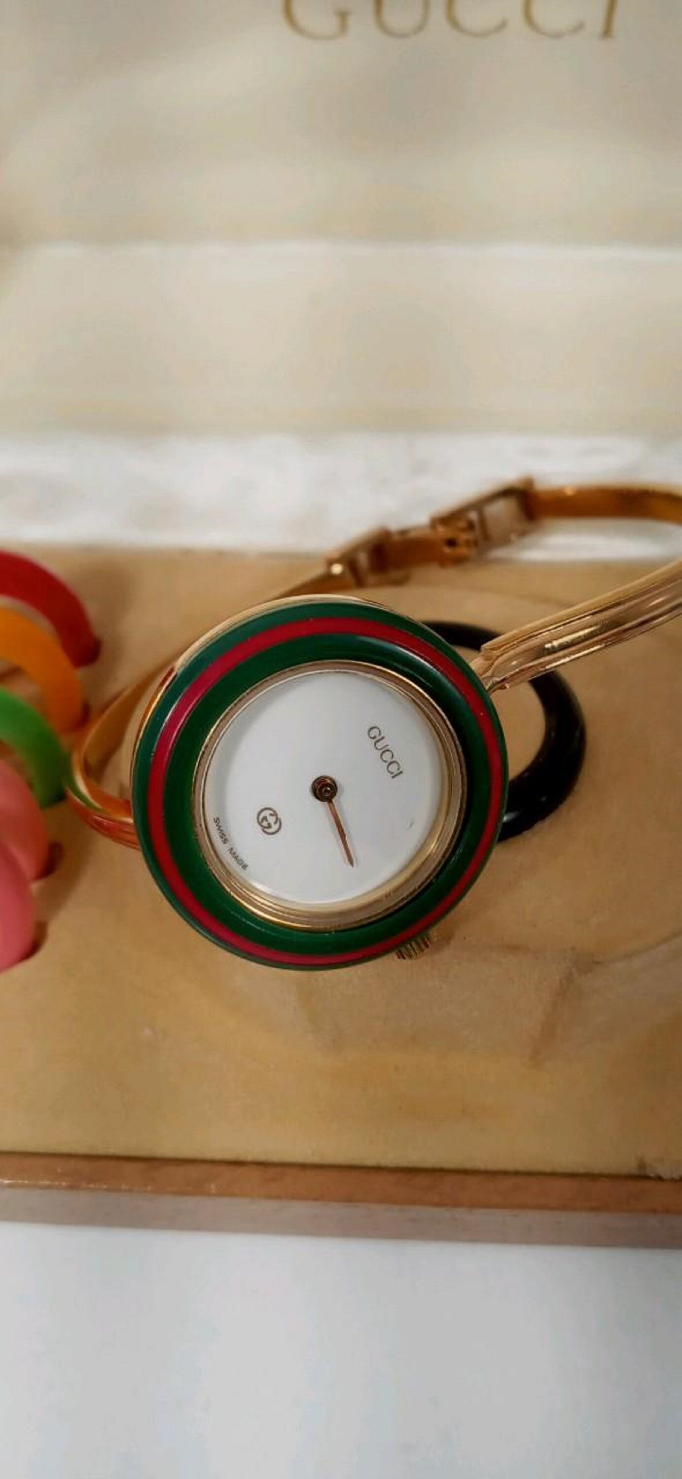 Montre suisse vintage Gucci multi-lunettes avec d - Technical View